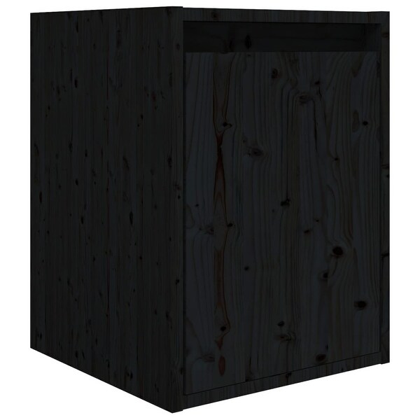 vidaXL TV Cabinets 3 pcs Black Solid Wood Pine - 23.6