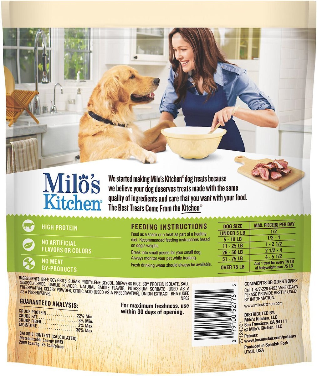 Milo's Kitchen Beef Sausage Slices with Rice Dog Treats