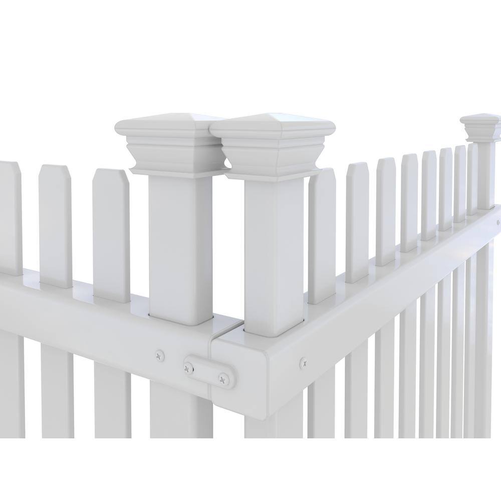 Zippity Outdoor Products Roger Rabbit 2 ft. x 2 ft. White Picket Vinyl Fence Panel Kit (3 Pack) ZP19056