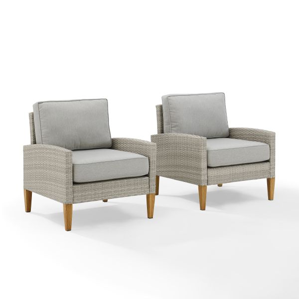 Capella Outdoor Wicker 2Pc Chair Set