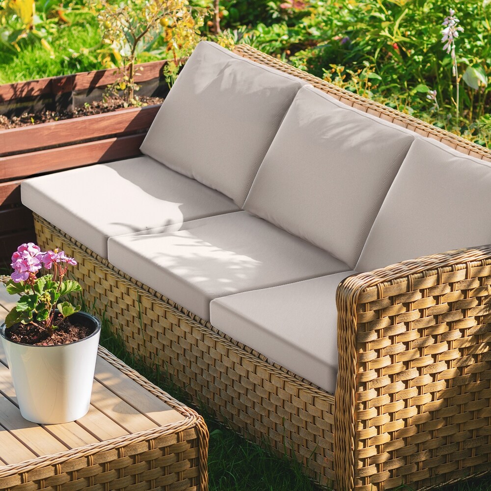 6 Pcs Outdoor Cushion Covers 23x25x4 Patio Cushions Covers Replacement Waterproof with Zipper   Covers Only