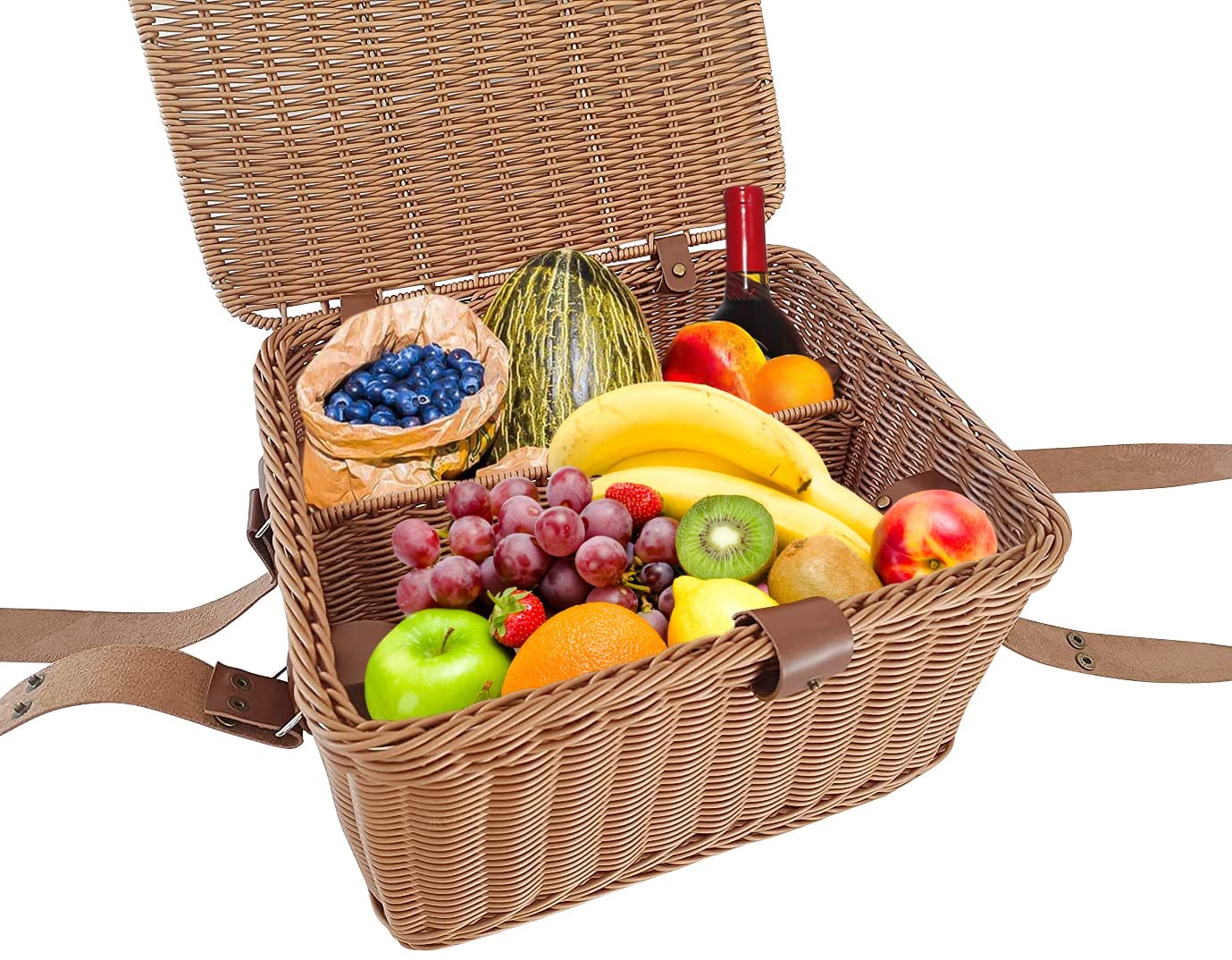 Kovot Poly-Wicker Picnic Basket | Measures 14