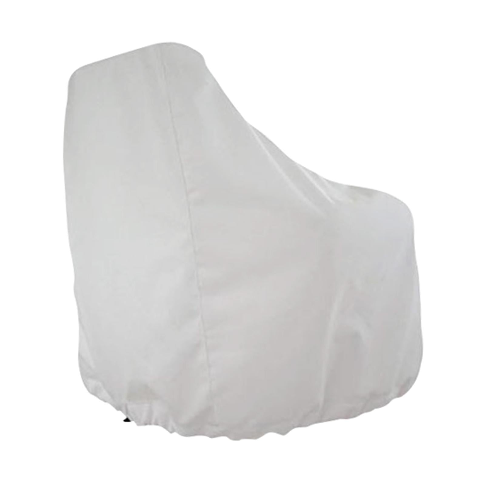 210D Single Boat Seat Cover， Dust Rain ， Sea Boat Outdoor Waterproof Resistant， Multicolor ， 65×65×120cm White