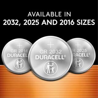 Duracell CR2032 3V Lithium Battery 4 Count Pack Bitter Coating Helps Discourage Swallowing 004133366391