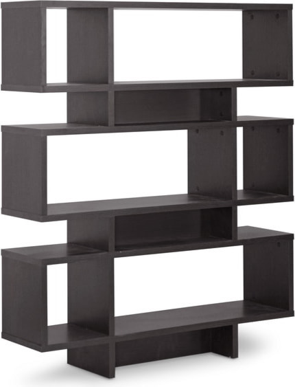 Baxton Studio Cassidy 6  Level Dark Brown Modern Bookshelf   Contemporary   Bookcases   by HedgeApple  Houzz