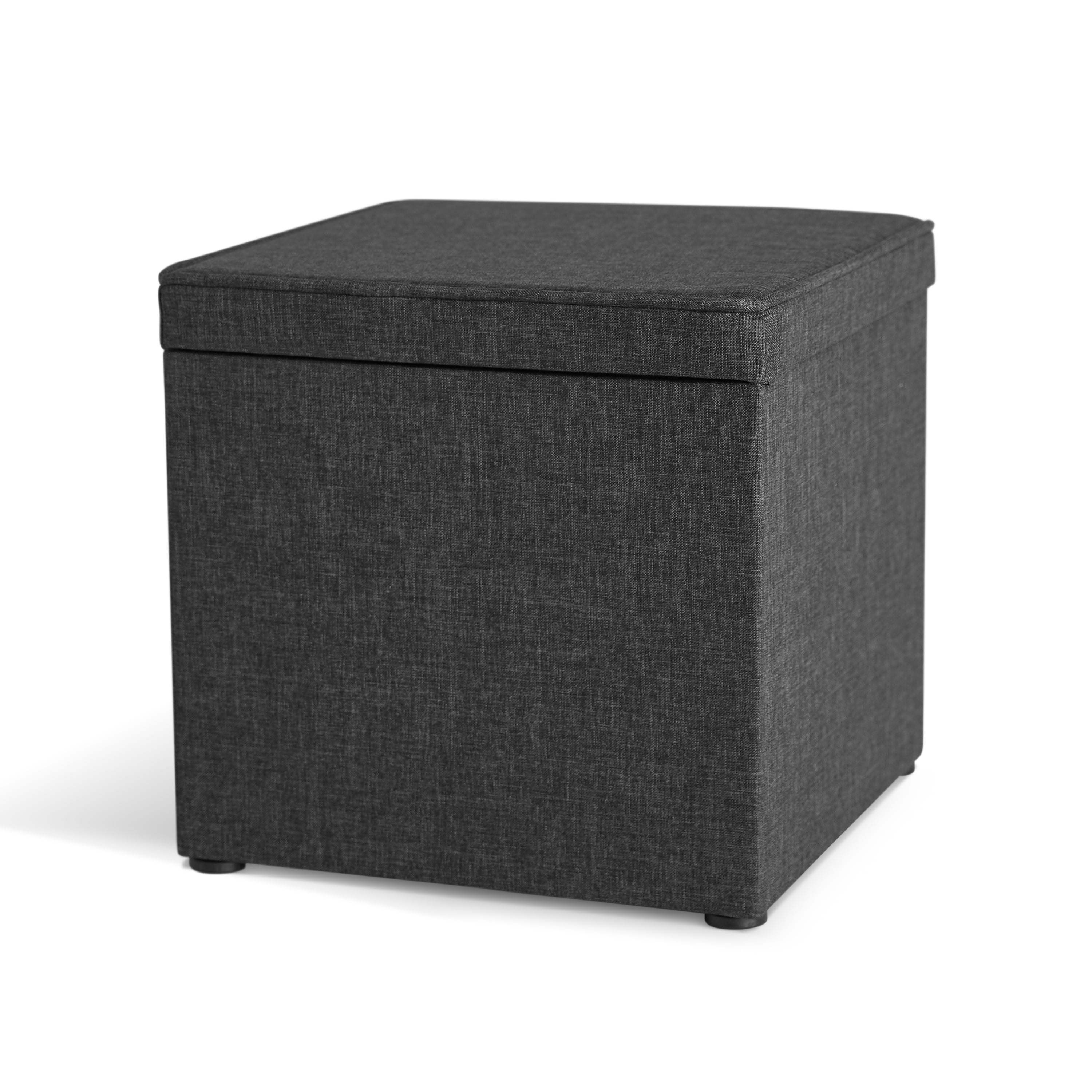 Better Homes & Gardens Storage Ottoman with Tray, 16, Grey