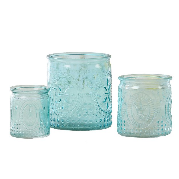 Kate Aspen Nesting Vintage Glass Tea Light Holder set Of 6