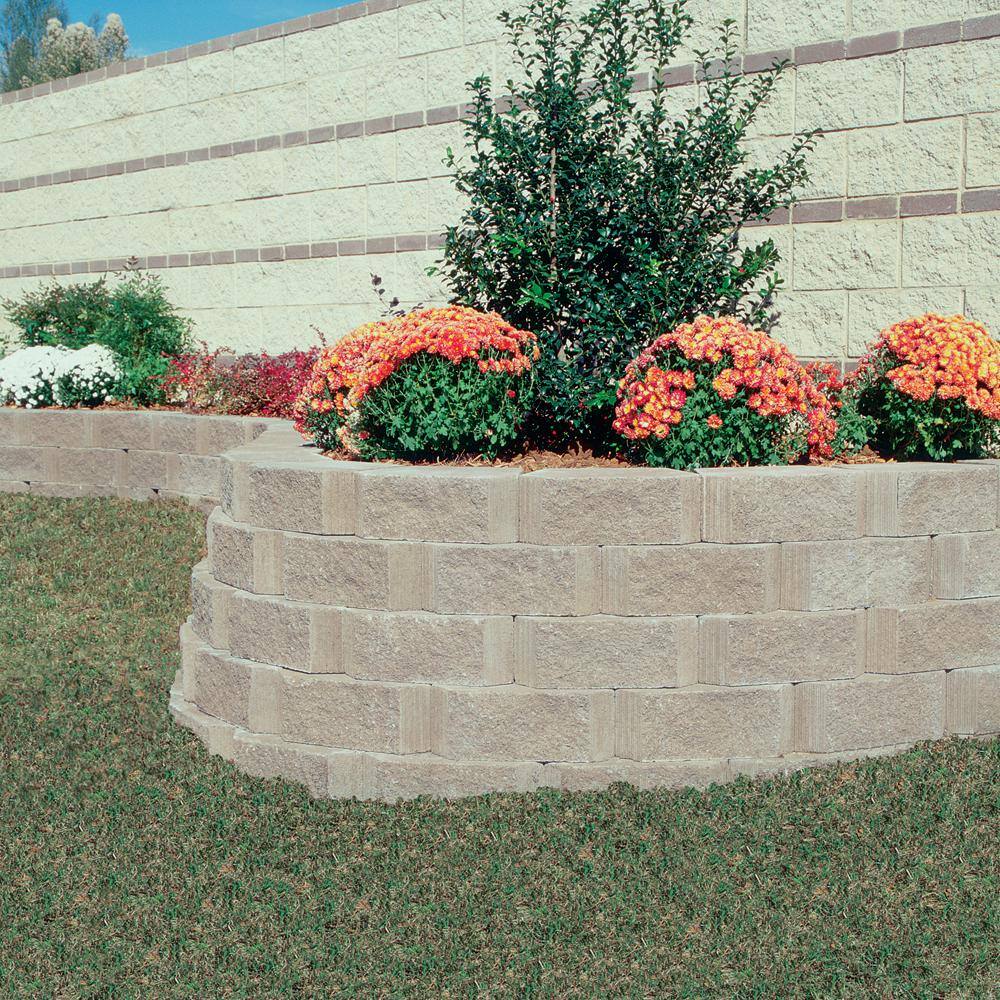 Pavestone Legacy Stone Deco 6 in. x 16 in. x 10 in. Tan Concrete Retaining Wall Block (45-Pieces30.2 sq. ft.Pallet) 83675