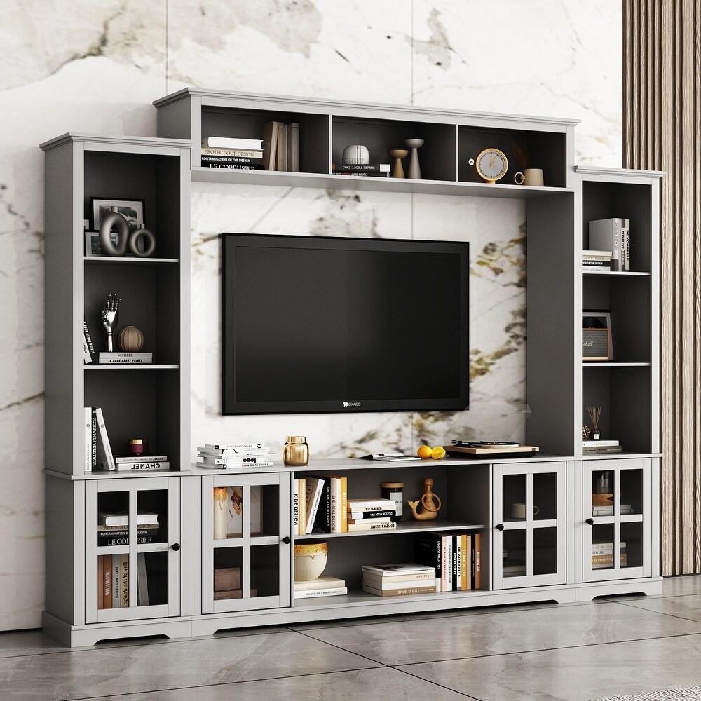 Wall Unit Entertainment Center Bookshelves TV Stand Display End Tables