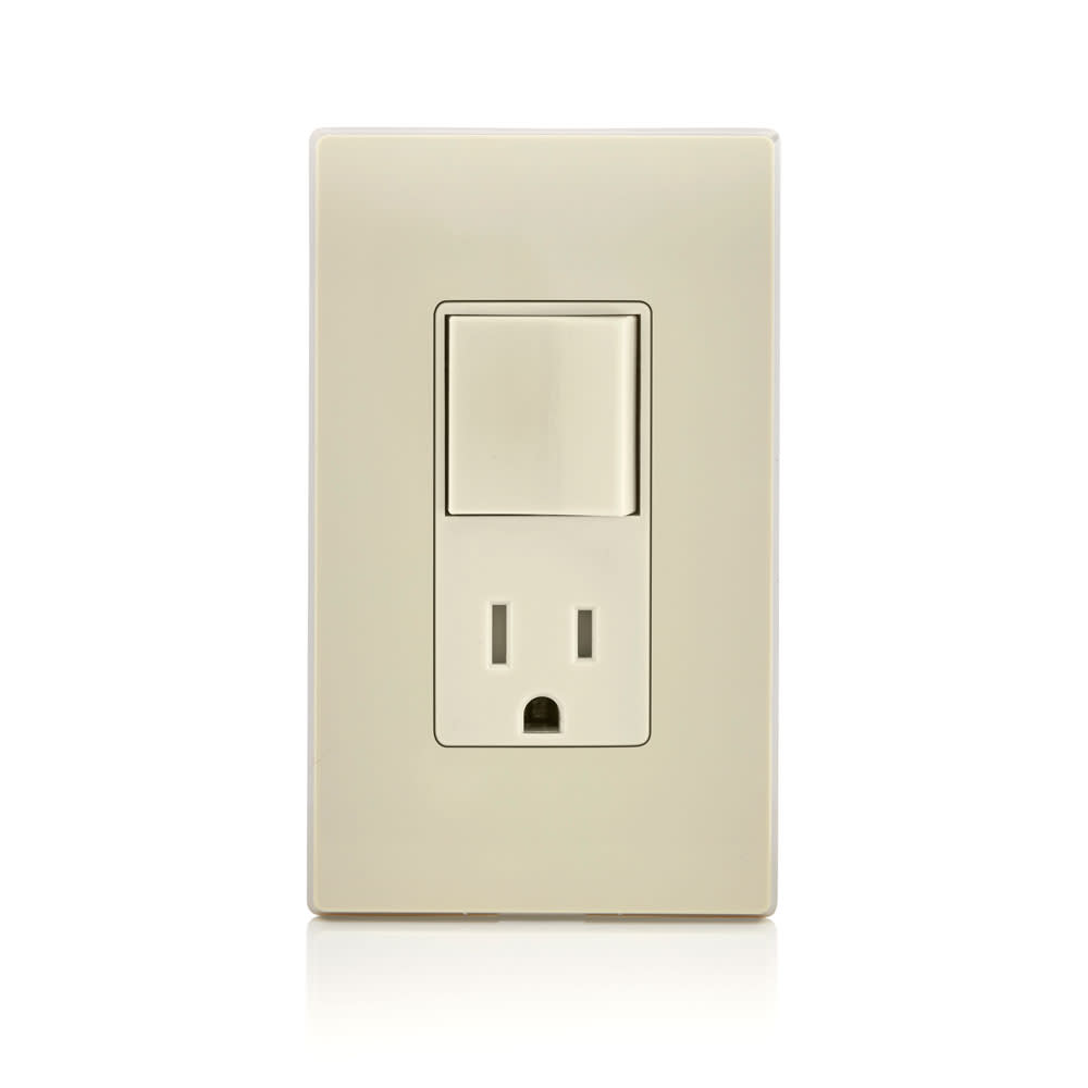 Leviton Decora Switch and Receptacle/Outlet 15A Light Almond Combination