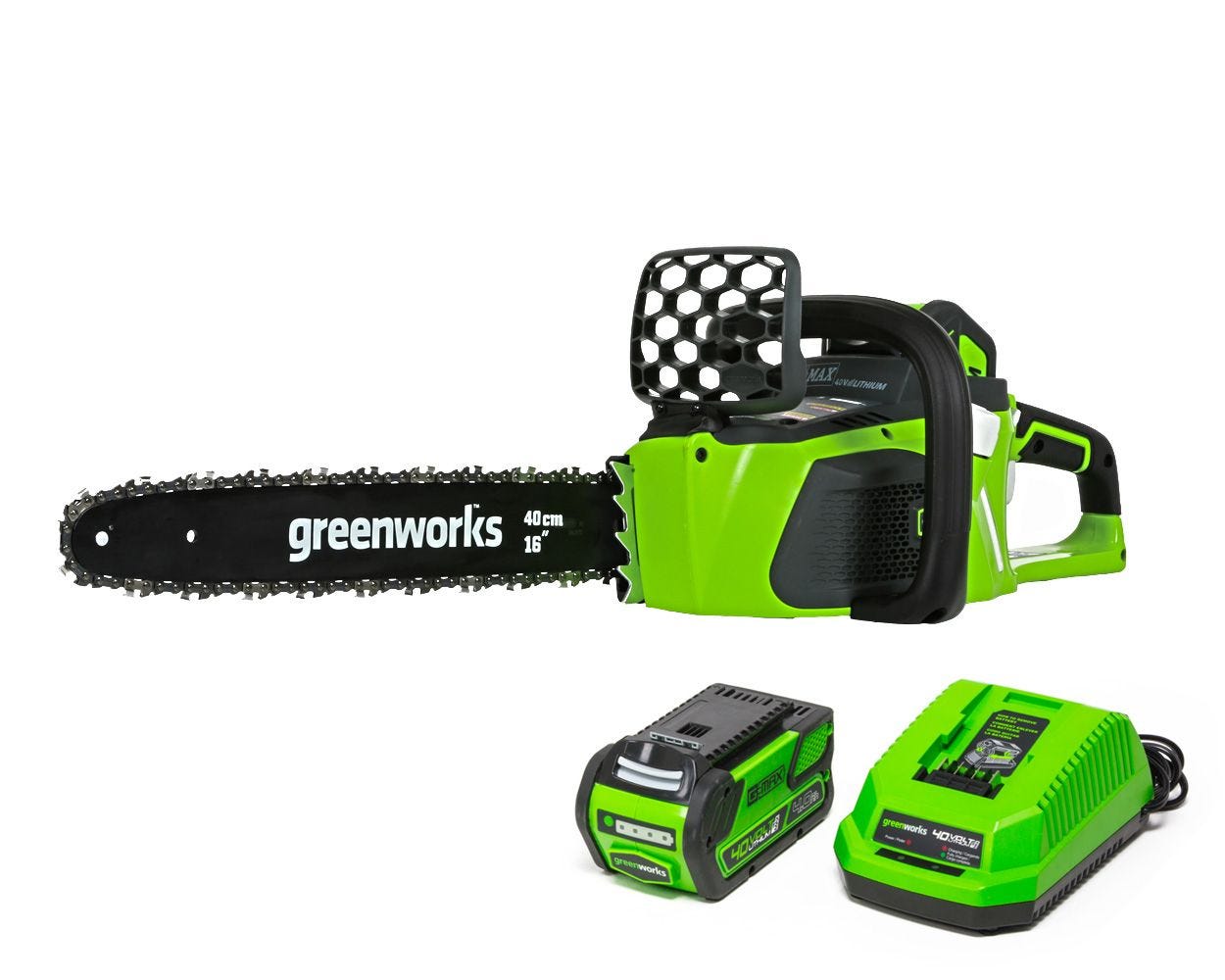 40V 16-Inch Chainsaw  4.0 Ah Battery | Greenworks Tools