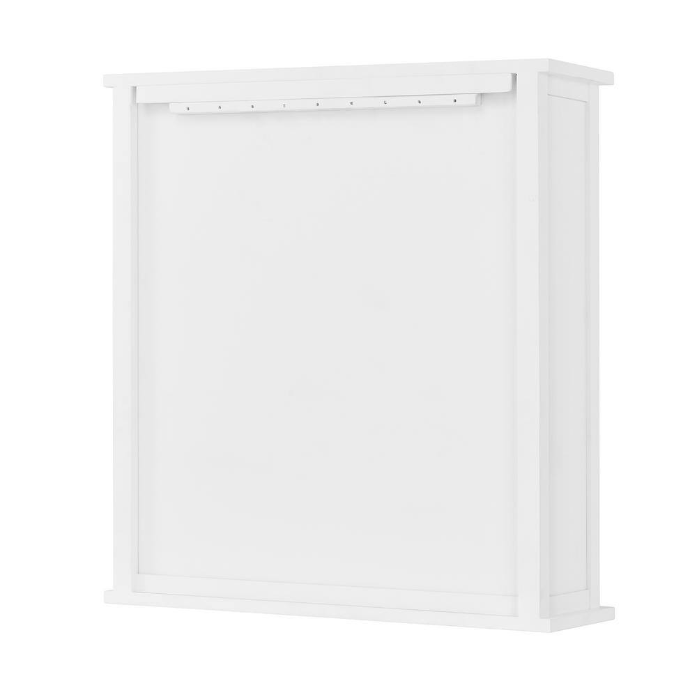 Alaterre Furniture Coventry 27 in. W Wall Cabinet with Two Doors and Open Shelf in White ANCT75WH