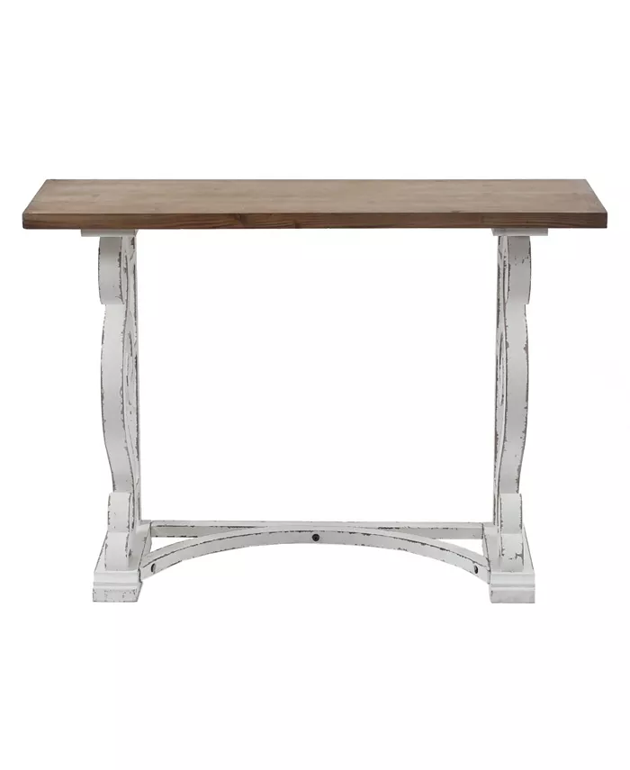 Luxen Home Wood Rustic Vintage-Inspired Console And Entry Table