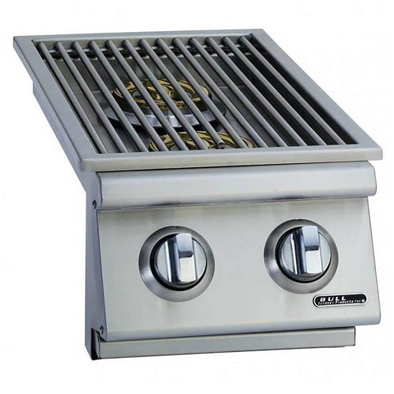 Bull Outdoor Products Stainless Steel 22，000 BTUs Slide-In Double Side Burner