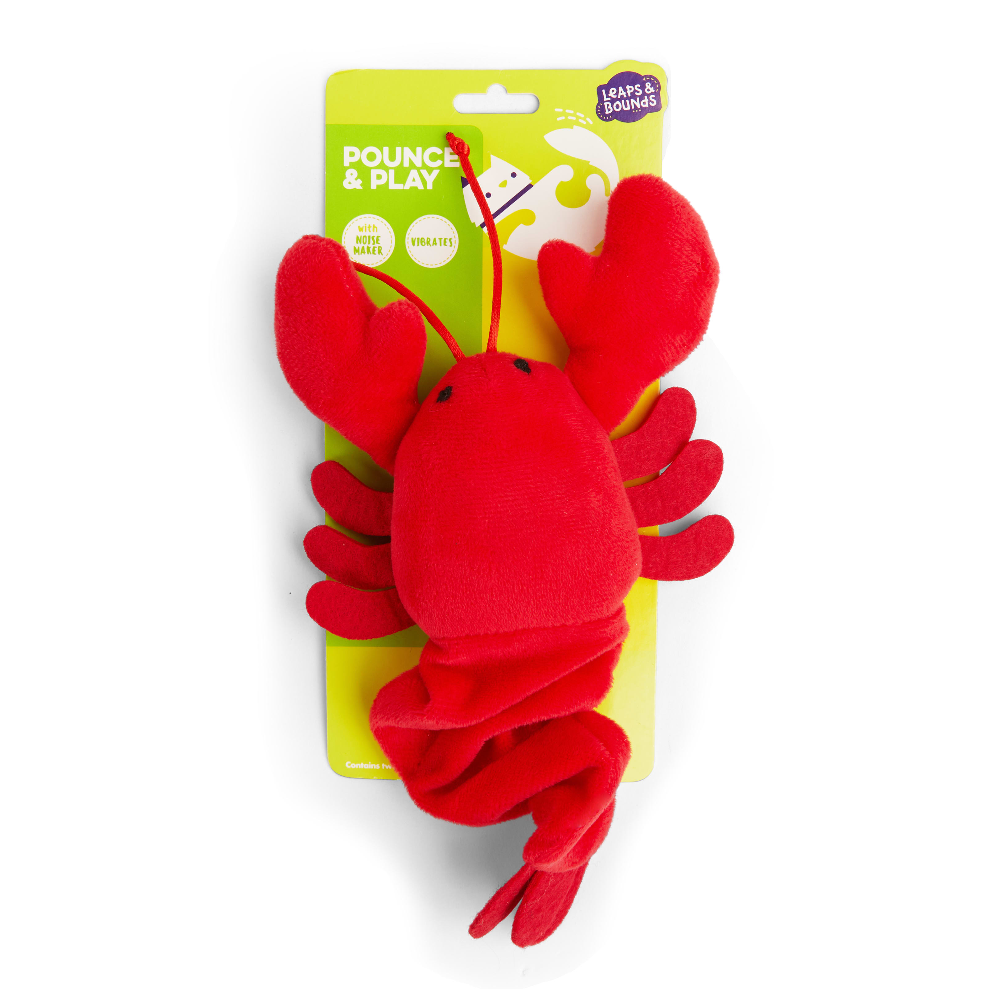 Leaps  Bounds Vibrating Lobster Kicker Cat Toy