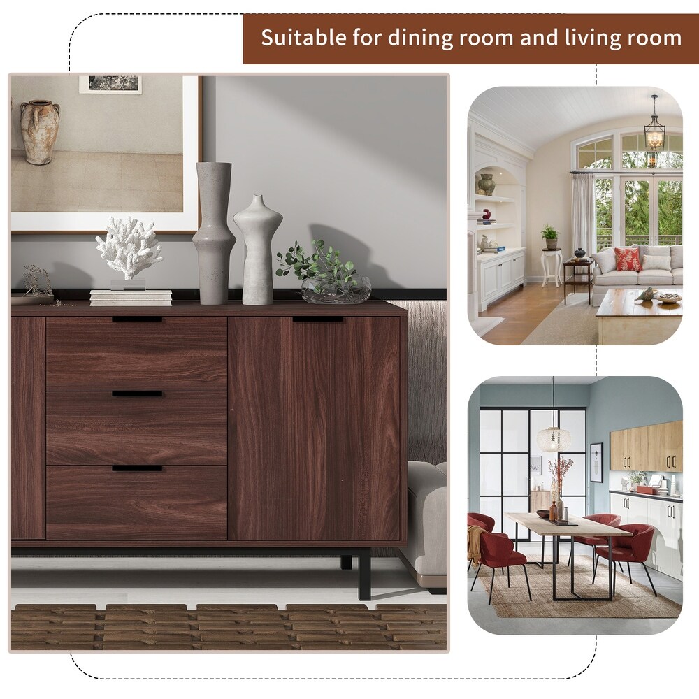 Sideboard Particleboard with Wood Grain Stickers