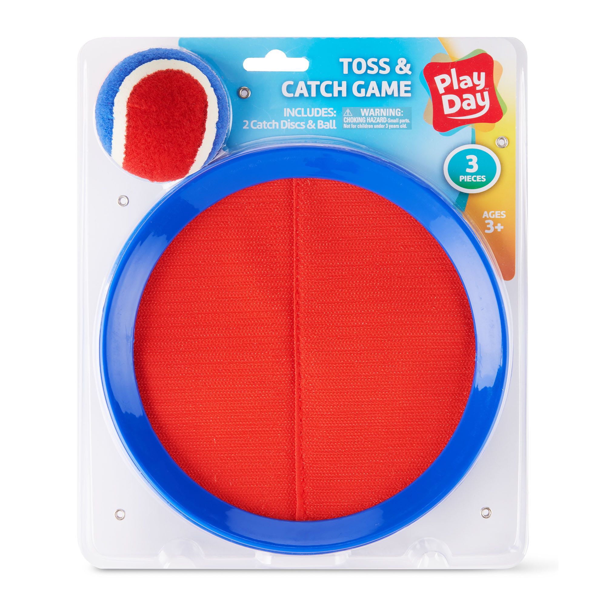 Play Day Toss and Catch Game， 2 Discs and 1 Ball， Child Ages 3+