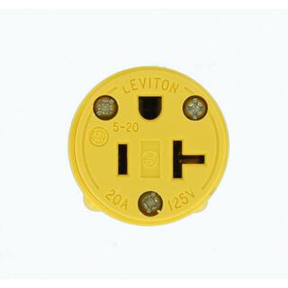 Leviton 20 Amp 125-Volt Grounding Connector Yellow 520CV