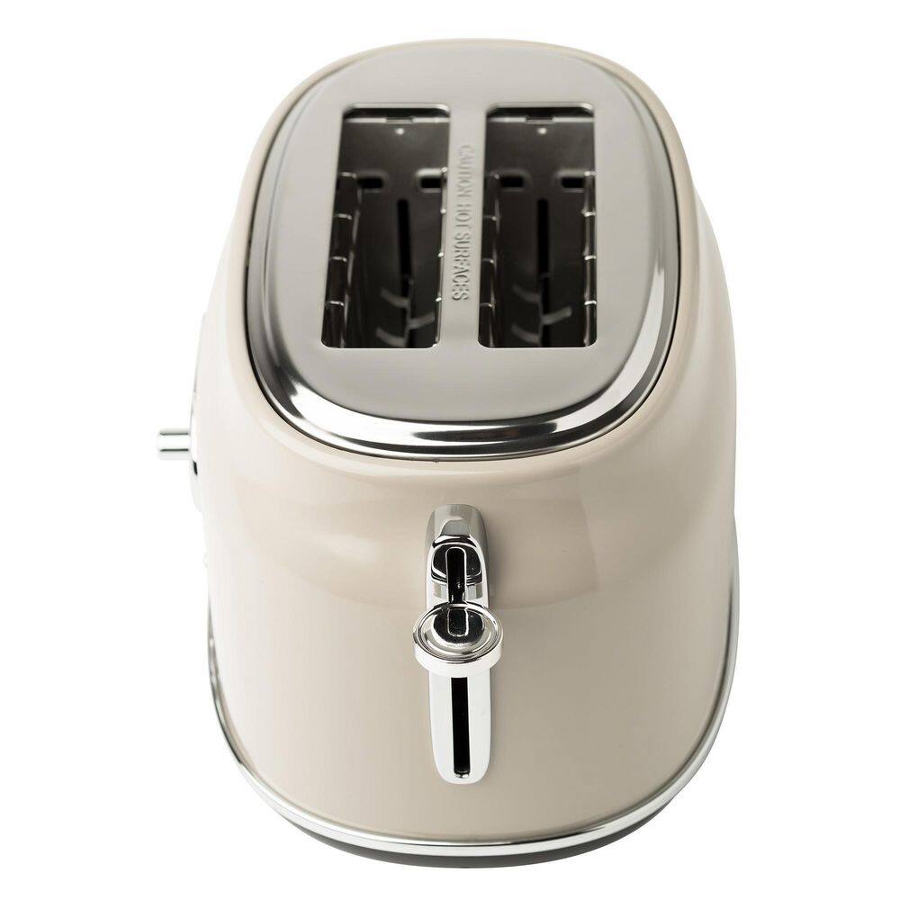 HADEN Retro Style 12 Cup Programmable Coffee Maker with 2 Slice Toaster Beige 75028 + 75003-HD