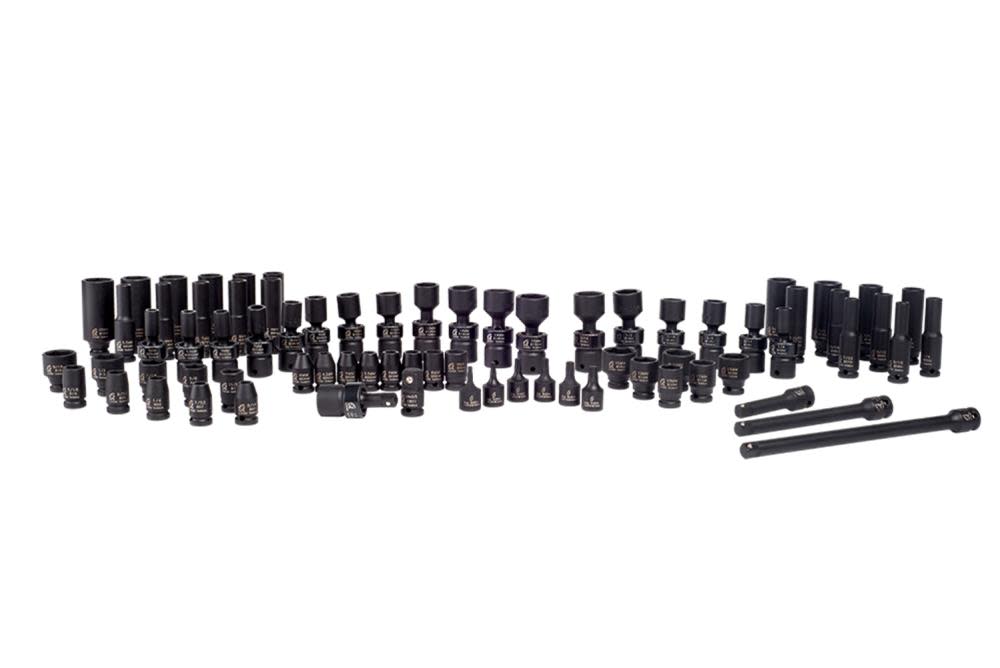 74 pc. 1/4 In. Drive SAE and Metric Master Impact Socket Set