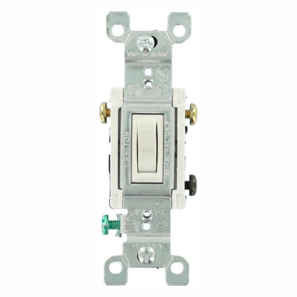 Leviton 15 Amp 3-Way Toggle Switch White (6-Pack) M22-01453-2WM