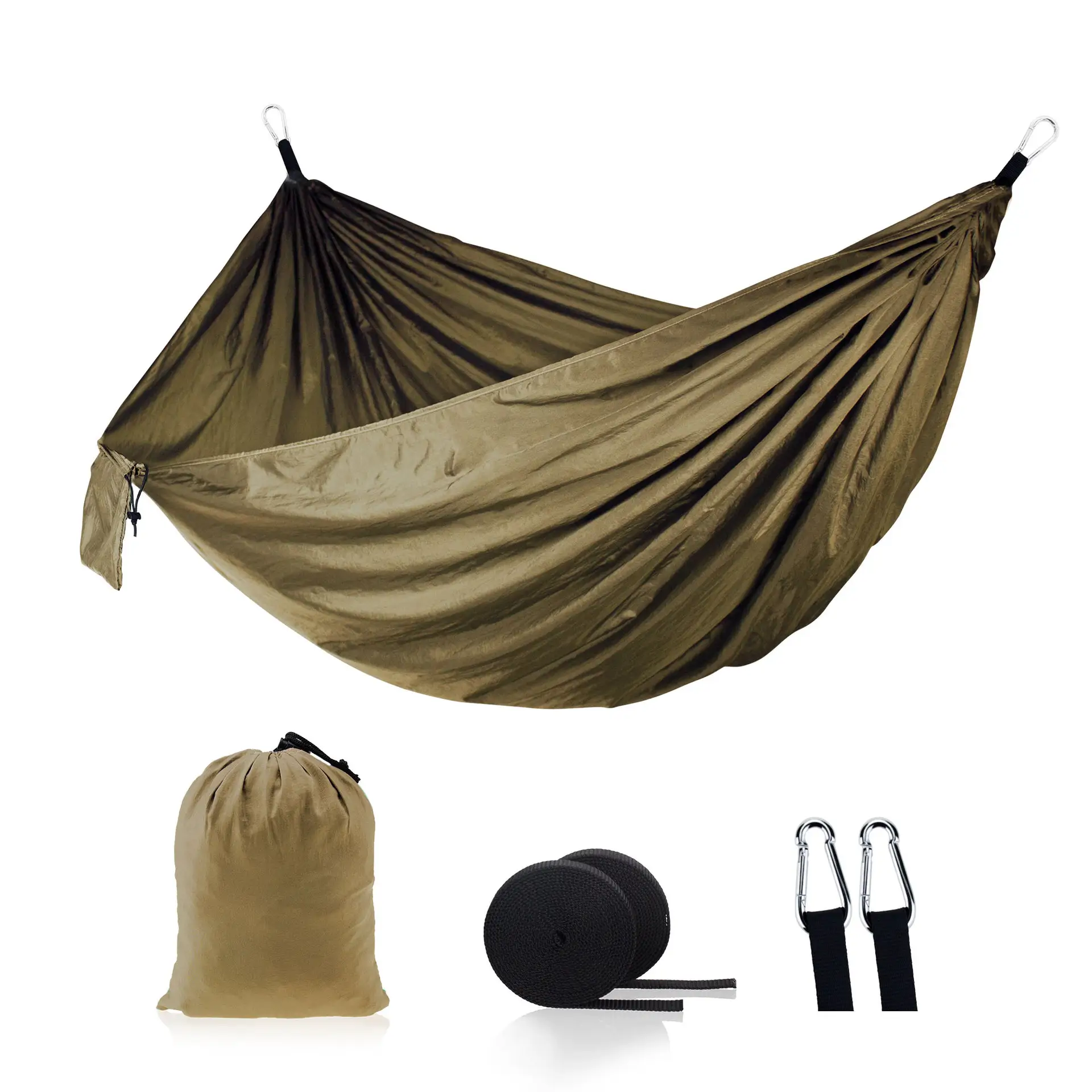 Portable Family luxury Camping Hammock Hiking Double Lightweight Nylon tree strap parachute hammock for outdoor