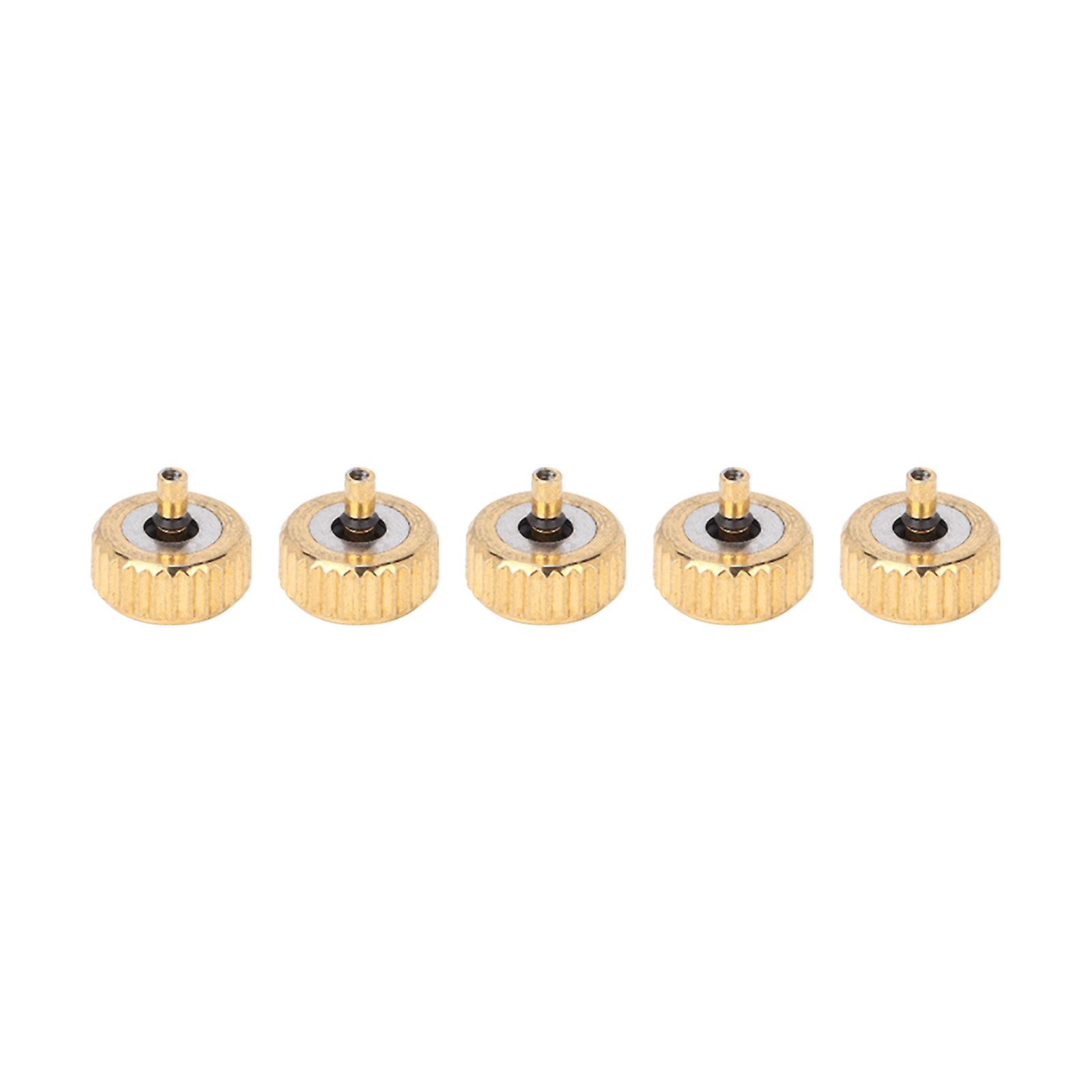 5 Pcs Professional Watch Crown Parts Gold Steel Wrist Watch Repairing Tool Kit For Watchmaker4.5mm