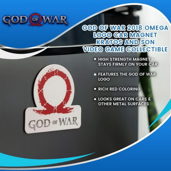 Just Funky God of War (2018) Omega Logo Car Magnet