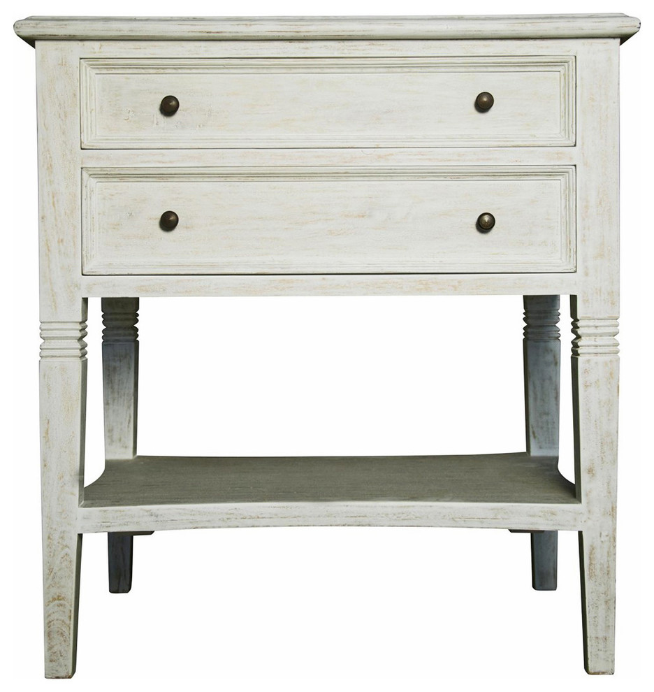 Oxford 2 Drawer Side Table   Transitional   Side Tables And End Tables   by Noir  Houzz