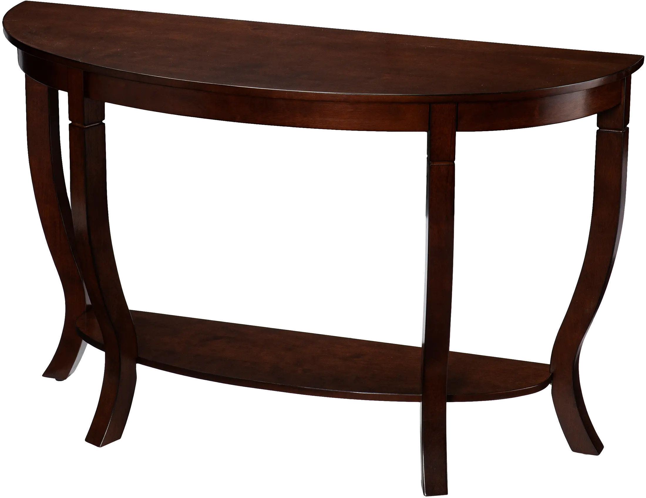 Findlay Demilune Brown Console Table