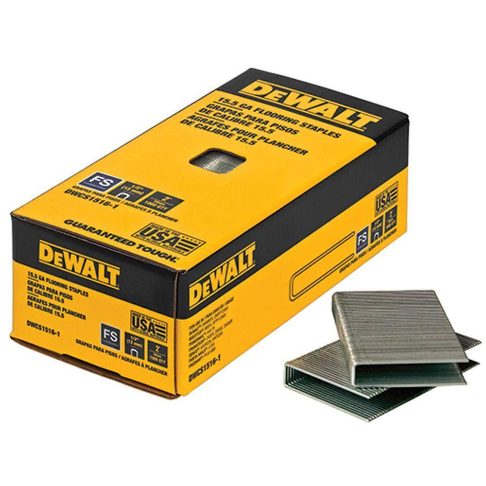 DW 2 in. Leg x 12 in. Crown 15-12-Gauge Coated Steel Hardwood Flooring Staple (7728 per Box) DWCS1516