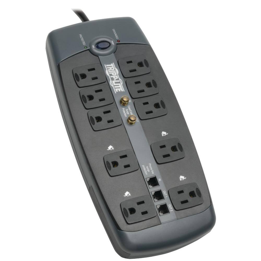 Tripp Lite 10-Outlet Surge Protector TLP1008TELTV