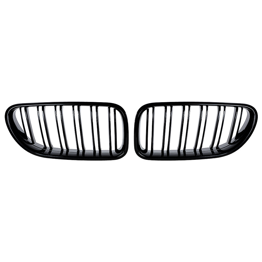 Astra Depot Glossy Black Dual Slats Kidney Grille Fit 2012-2018 BMW F06 F12 F13 Coupe 640i 650i 640d M6