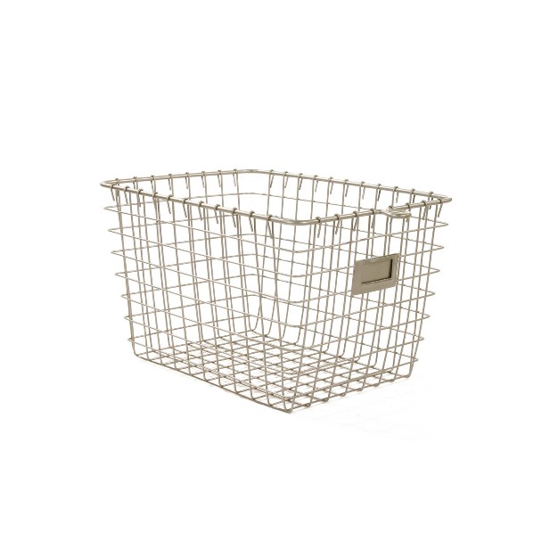 Spectrum Diversified Small Storage Basket Light Silver