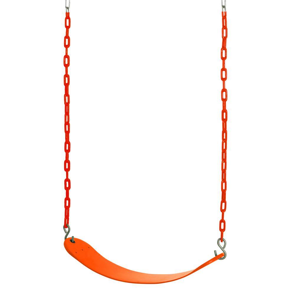 SWINGAN Machrus Swingan Belt Swing For All Ages Vinyl Coated Chain Orange SW27VC-OR