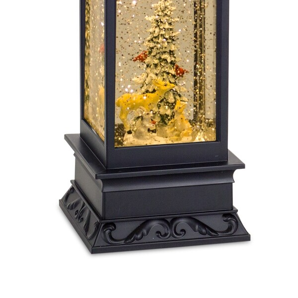 Lantern Snow Globe w/ Tree and Animals