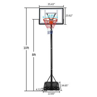 Winado 7 ft. to 10 ft. H Adjustable Basketball Hoop for IndoorOutdoor Kids Youth Playing 604339504446