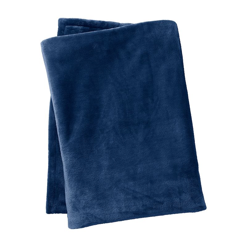 Lands' End Plush Fleece Solid Throw