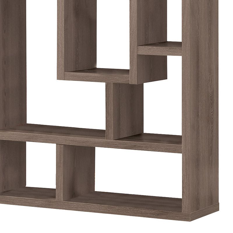 Splendid Geometric Cubed Rectangular Bookcase， Gray