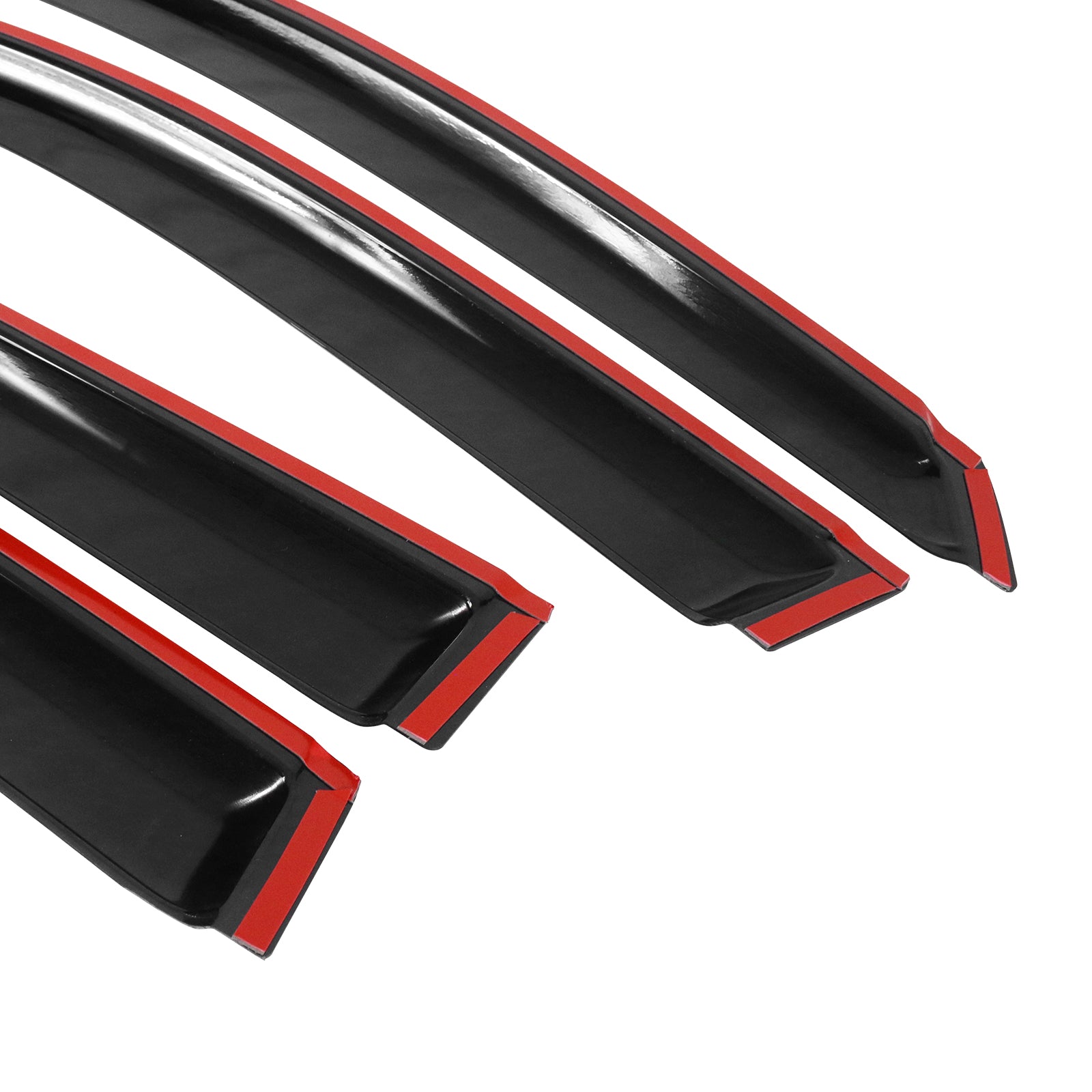 Ikon Motorsports Compatible with 04-10 Toyota Sienna Acrylic Window Visors Vent Windshield Deflector Rain Guard 4Pc Set Outside Mount 2004 2005 2006 2007 2008 2009 2010