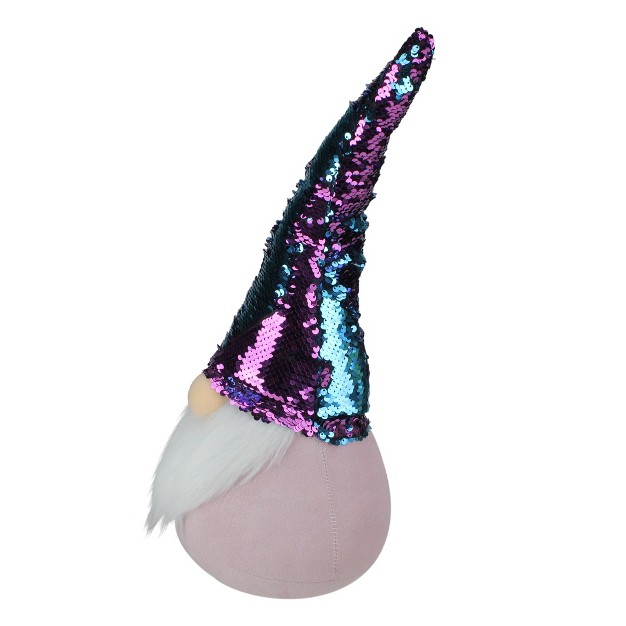 Gnome With Purple And Blue Flip Sequin Hat Christmas Decoration