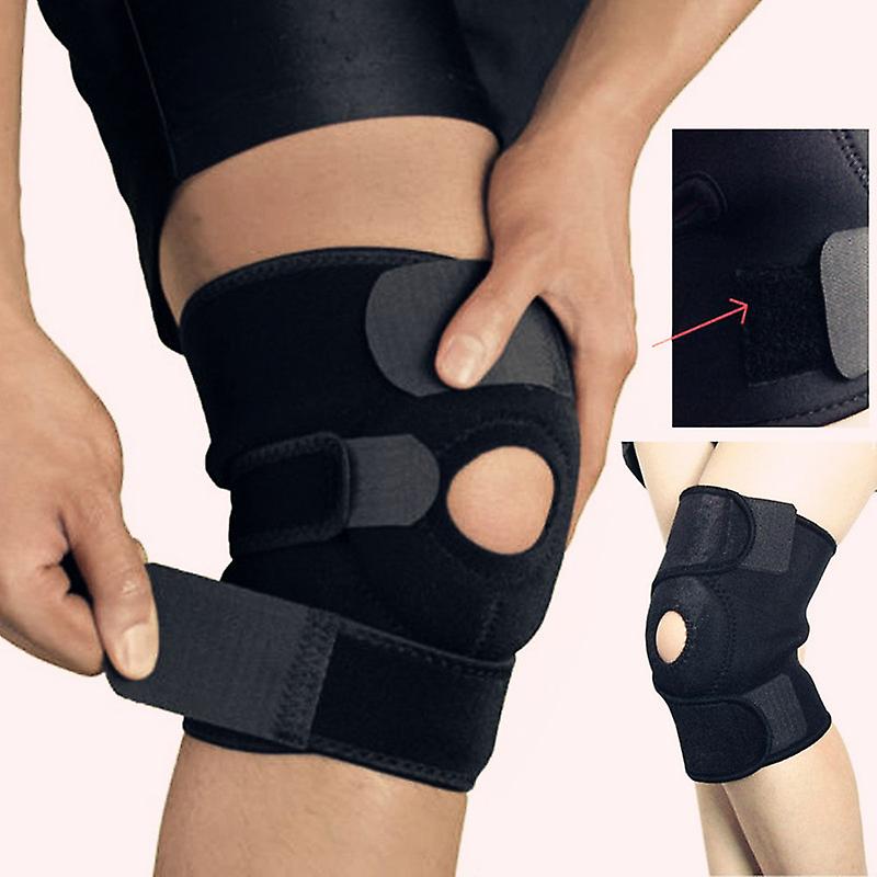 Knee Protector Outdoor Sports Adjustable Black Knee Support Brace Pads Tibia Band