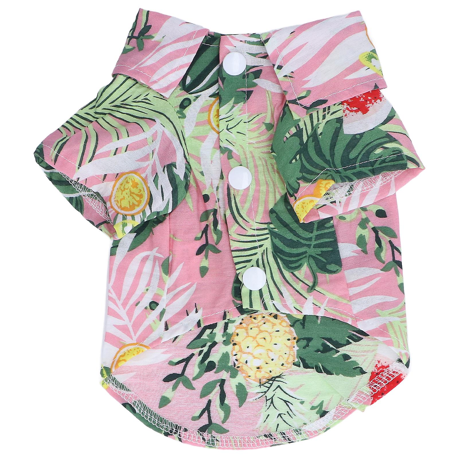 Pet Hawaiian Shirt Cute Breathable Cotton Hawaiian Dog Summer T Shirt For Cats Dogs Rabbitsm