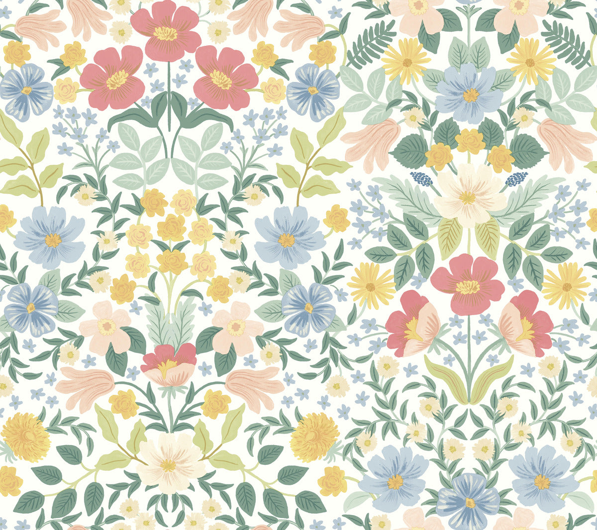 Sample Bramble Garden Pastel Multi Peel & Stick Wallpaper by York Wallcoverings