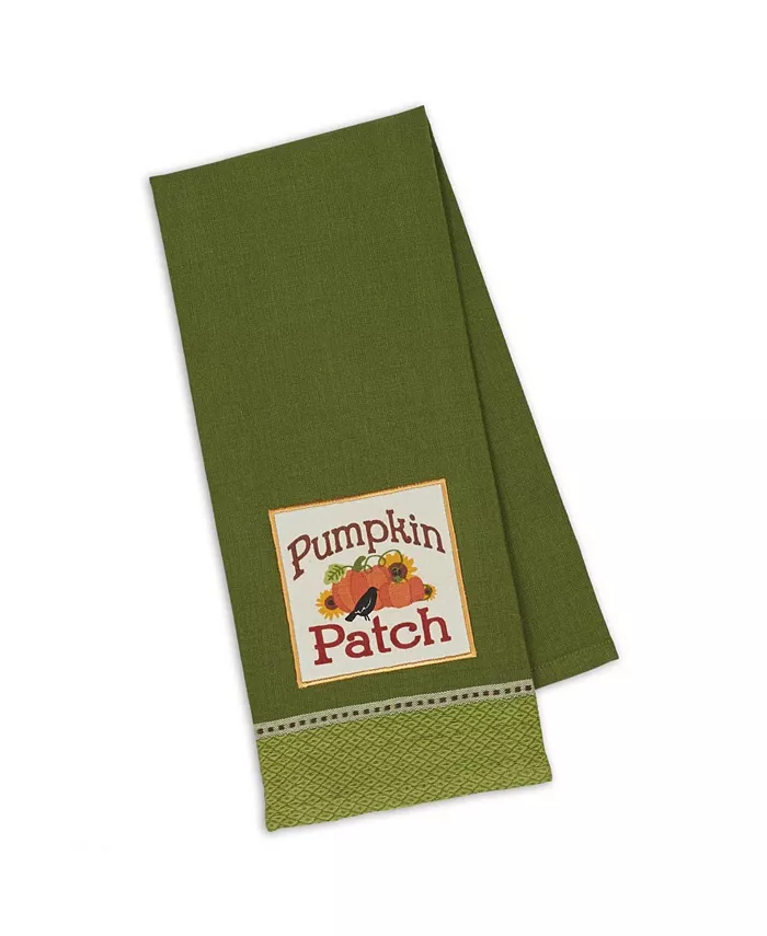 Design Imports Assorted Country Pumpkin Embroidered Dishtowel Set