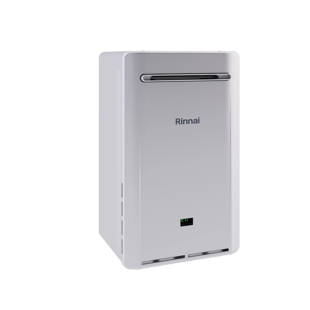 Rinnai High Efficiency Non-Condensing 9.8 GPM Residential 199000 BTU Exterior Propane Gas Tankless Water Heater RE199eP