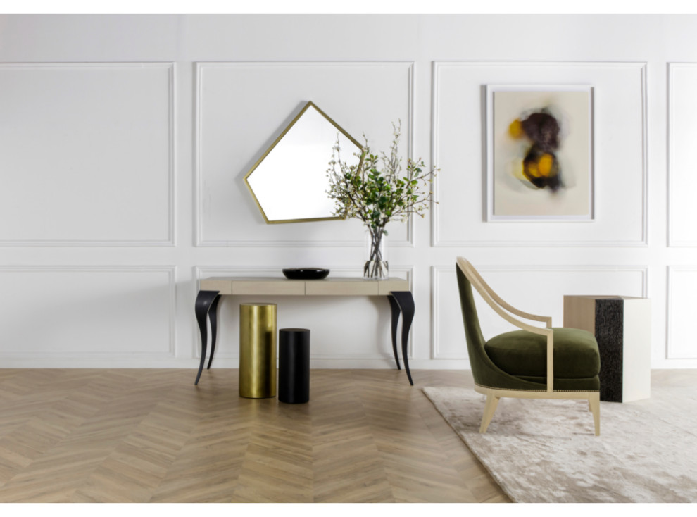 Aged Brass Cylindrical Accent Table T  Andrew Martin Maxwell   Contemporary   Side Tables And End Tables   by Oroa   Distinctive Furniture  Houzz