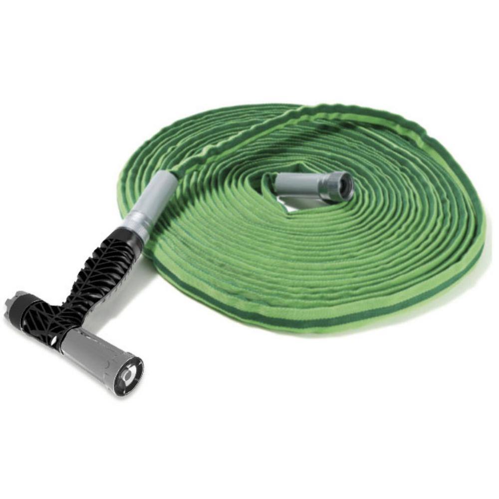 BERNINI FOUNTAINS Pro 58 in Dia x 50 ft. Length Light X Flex Fabric Hose - Green LG3895GN