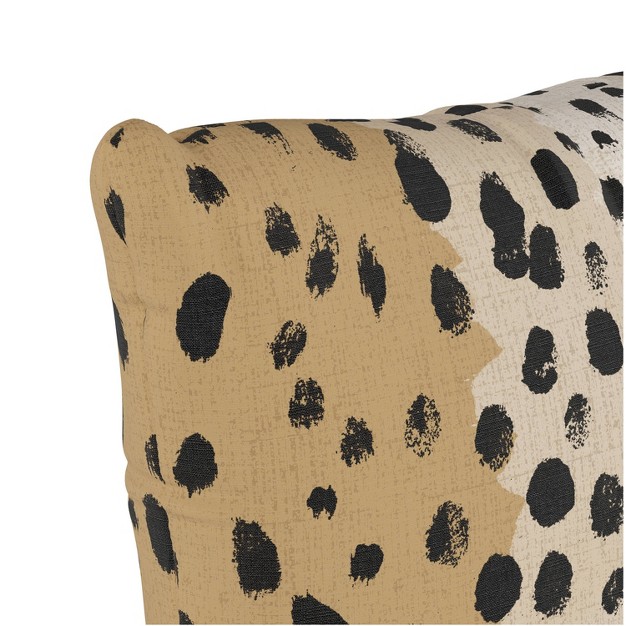 Linen Leopard Square Throw Pillow Skyline Furniture