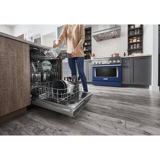 KitchenAid 24 in. PrintShield Stainless Steel Top Control Built-In Tall Tub Dishwasher with Stainless Steel Tub 44 dBA KDTM404KPS